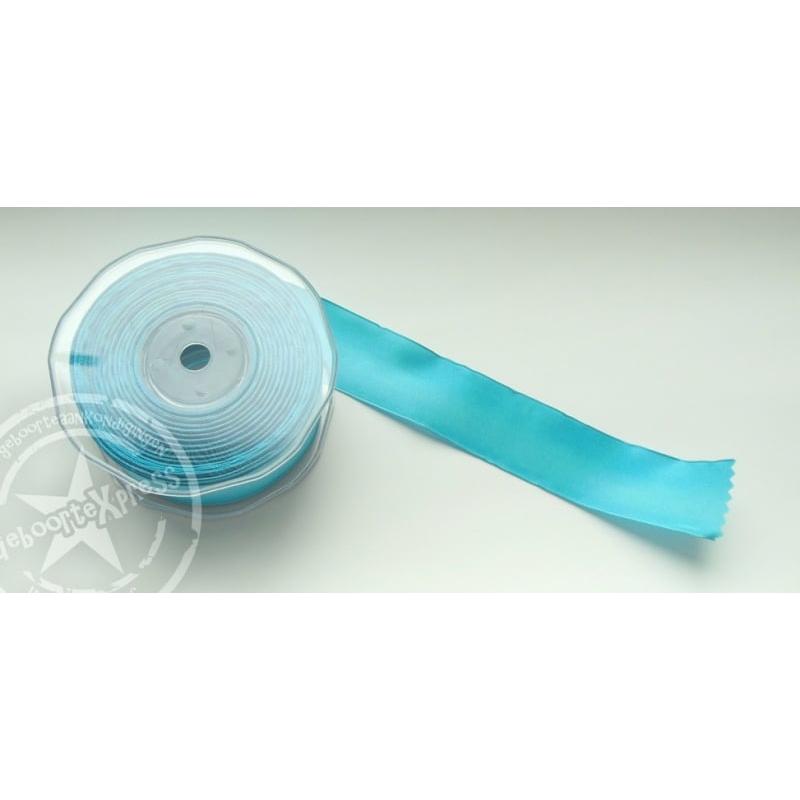 breed satijnlint blauw / turqouise