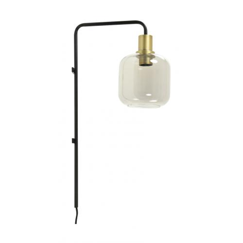 Light & Living Wandlamp Lekar - Antiek Brons/Smoke