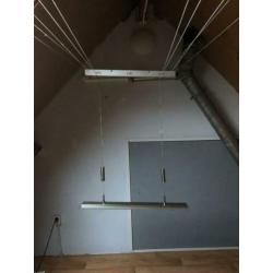 Mooie moderne hanglamp met led, glas en aluminium