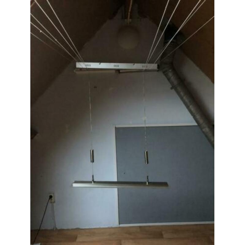 Mooie moderne hanglamp met led, glas en aluminium