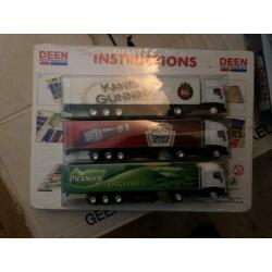Deen spaaractie, 10 opladers, 1 bouwpakket, vrachtauto’s