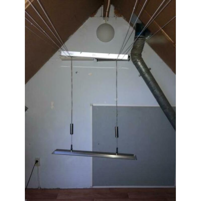Mooie moderne hanglamp met led, glas en aluminium
