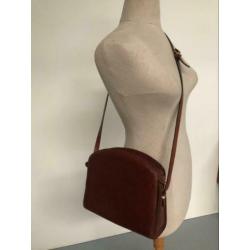 Prachtige vintage Bally tas leer cognac top cross over