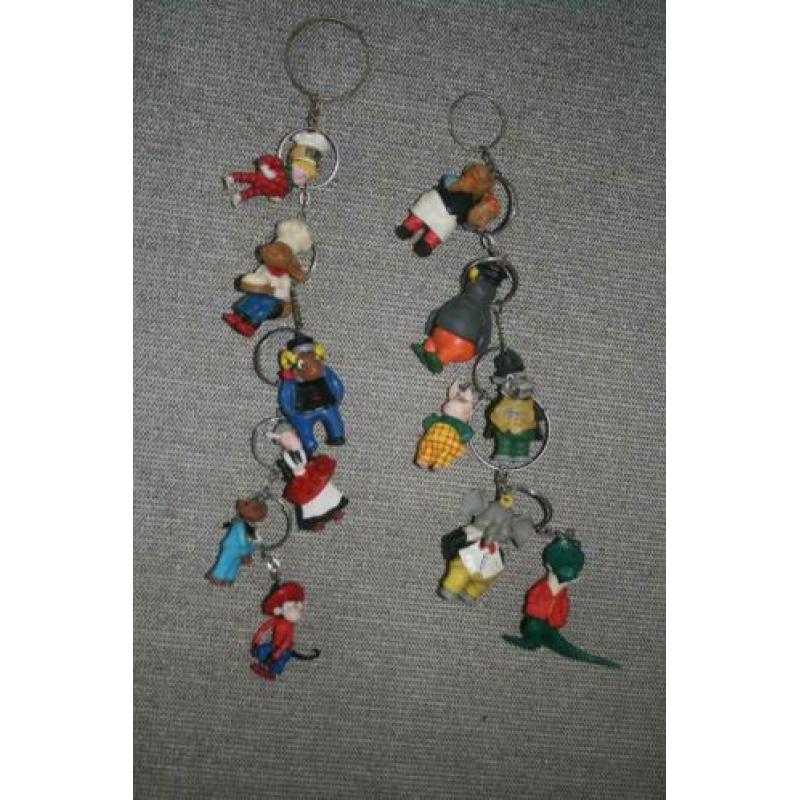 verzameling sleutelhangers incl. Tiels Flipje en vrienden.
