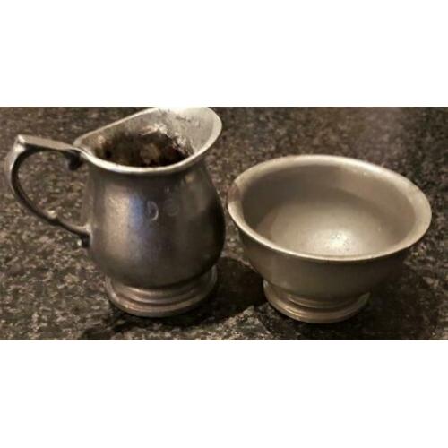 tinnen/ pewter roomstel Wilton Armetale, RWP mark vintage
