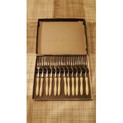 Vintage Engelse Zilvera ware Cake Forks/Cocktail prikkers