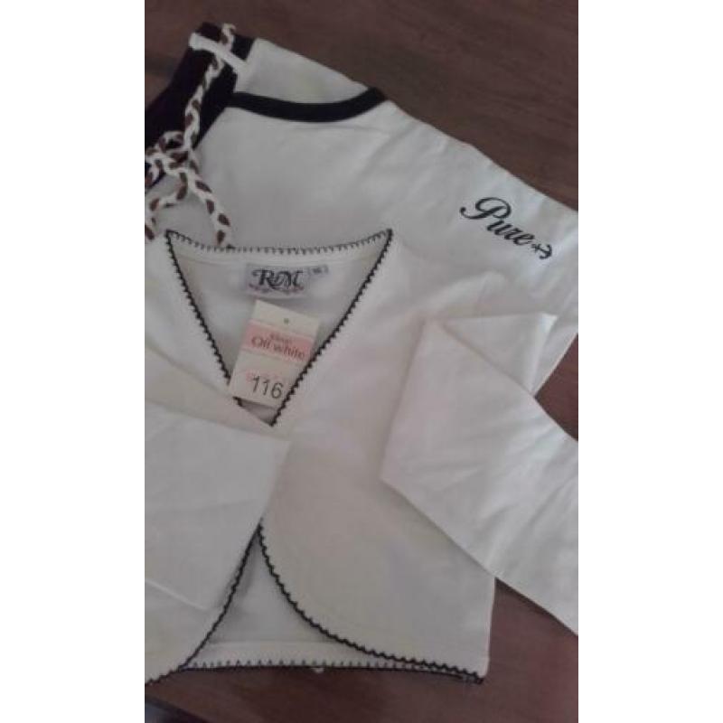 Nieuw leuk setje off white maat 116.