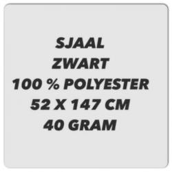 Polyester sjaal - 52x147 cm - zwart