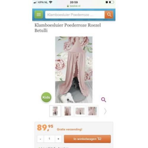 Klamboe vloerkleed & hoofdbeschermer oud roze!