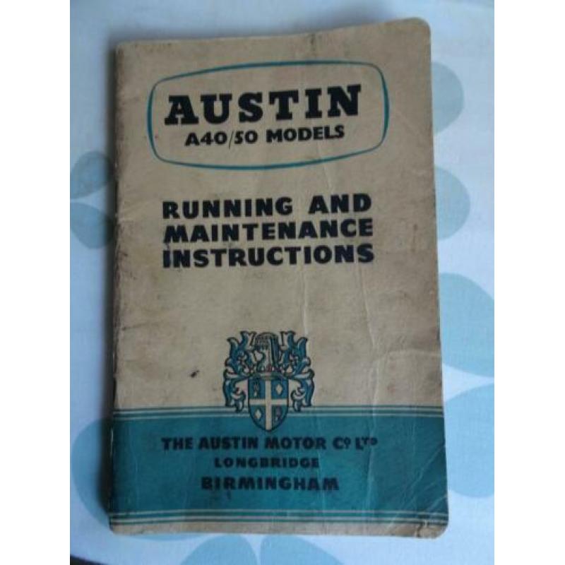 Austin A40/50 instructieboekje