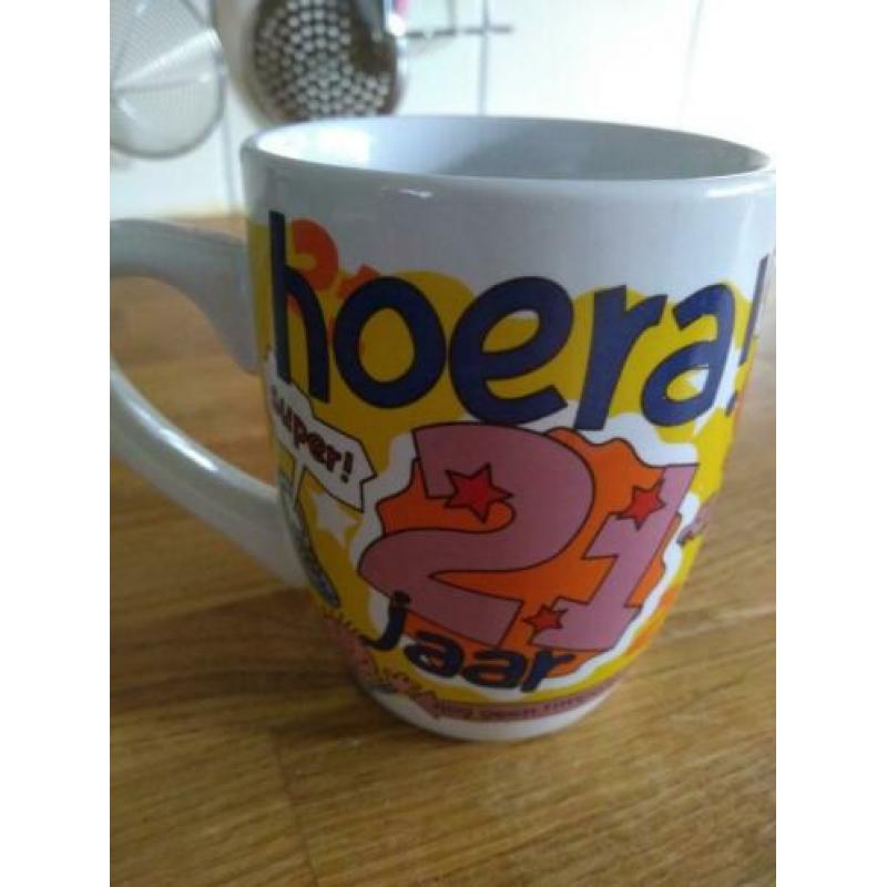 21 jaar kopje cadeau nieuw
