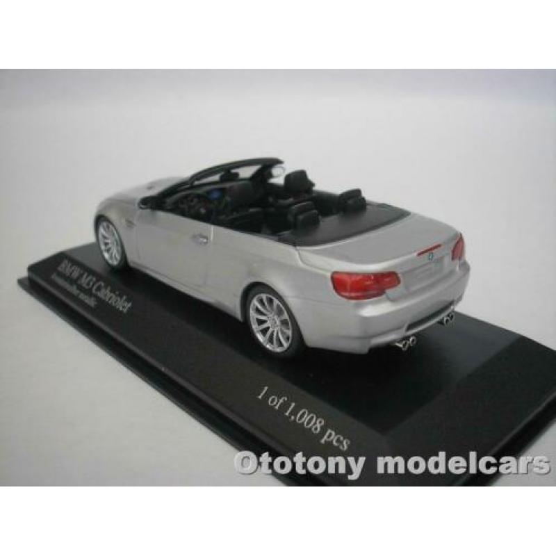 Bmw M3 E93 Cabriolet 2008 Zilver Metallic 1/43 Minichamps