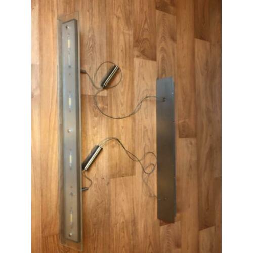 Mooie moderne hanglamp met led, glas en aluminium