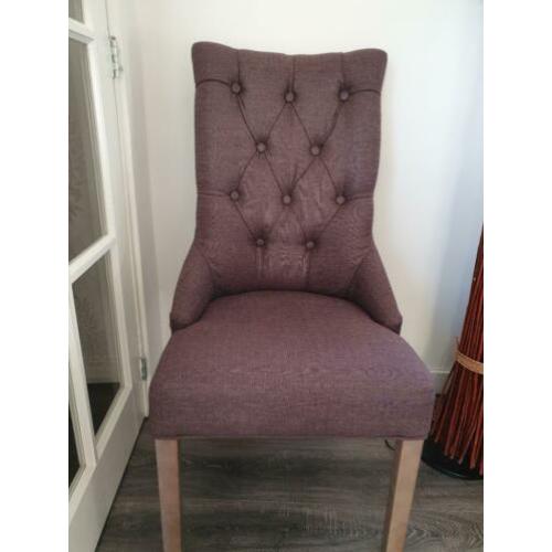 Set van 6 dezelfde gecapitonneerde eetkamerstoelen