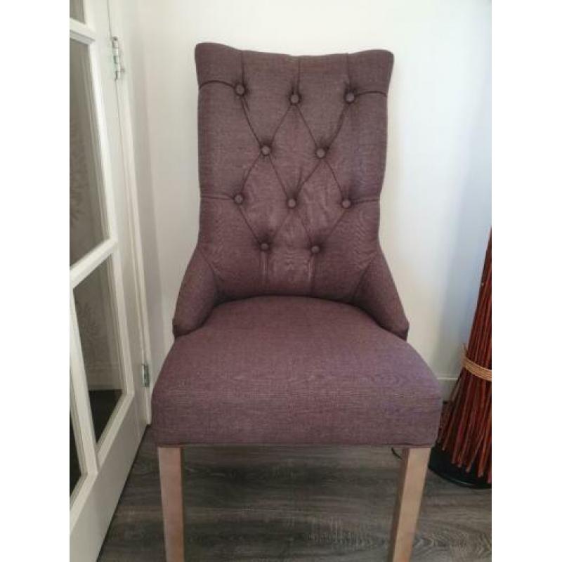 Set van 6 dezelfde gecapitonneerde eetkamerstoelen