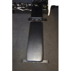 Fitnessbank + gewichten, halterset