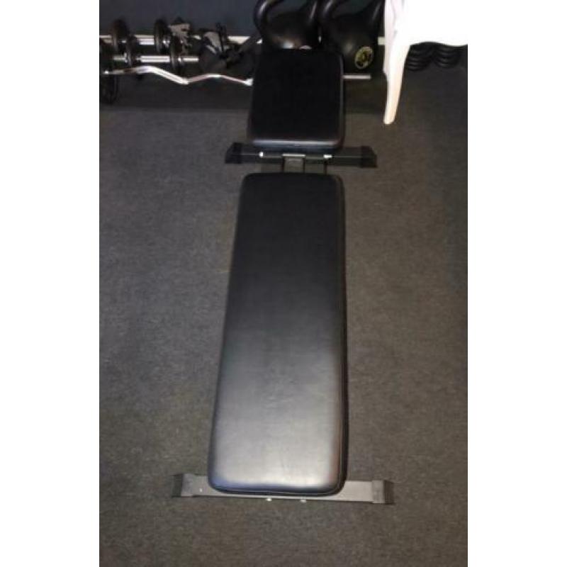 Fitnessbank + gewichten, halterset
