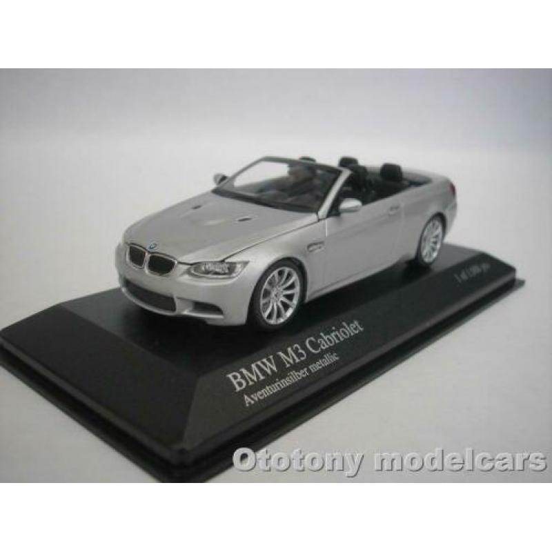 Bmw M3 E93 Cabriolet 2008 Zilver Metallic 1/43 Minichamps