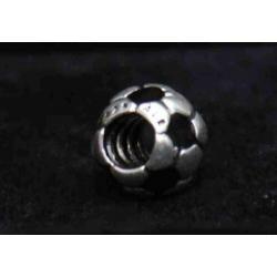 Voetbal bedel van Pandora met zwart emaille 790406