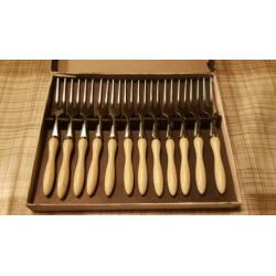 Vintage Engelse Zilvera ware Cake Forks/Cocktail prikkers