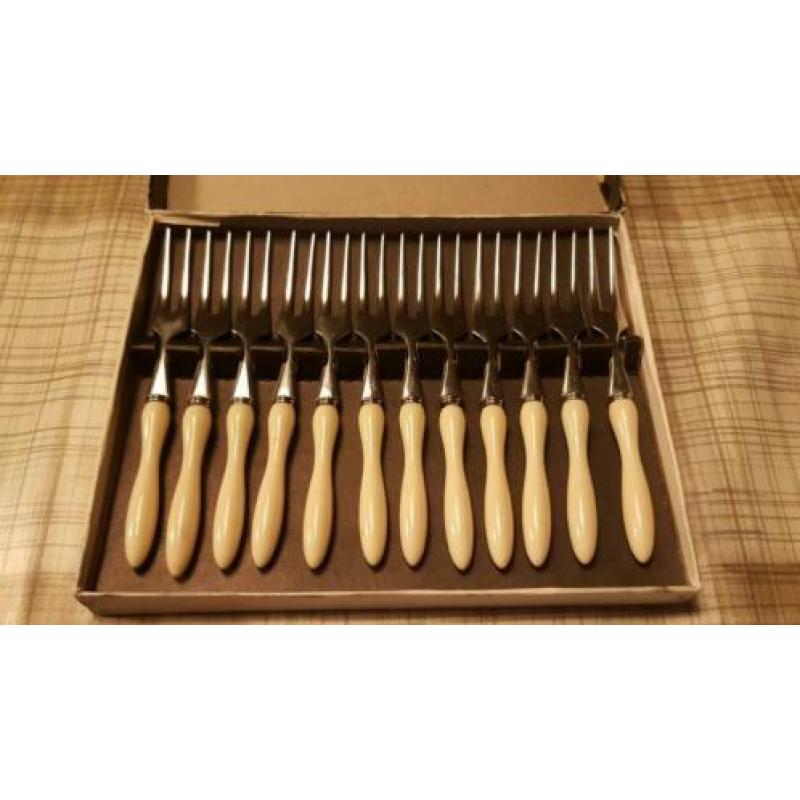 Vintage Engelse Zilvera ware Cake Forks/Cocktail prikkers
