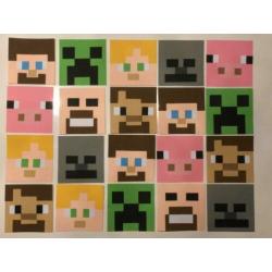 Minecraftfiguren voor traktatie, versiering of slingers