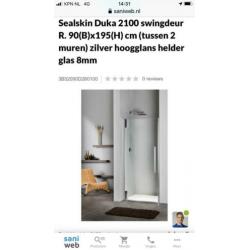 Sealskin douchedeur rechtsdraaiend