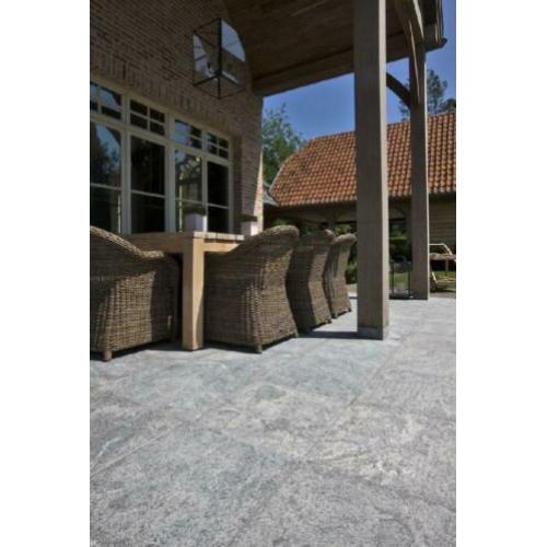 tuintegels Spotted Blue hardsteen 60x60cm gevlamd geborsteld