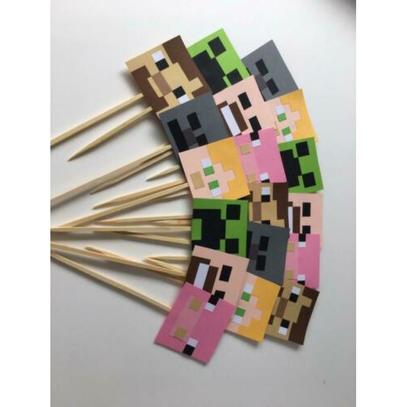 Minecraftfiguren voor traktatie, versiering of slingers