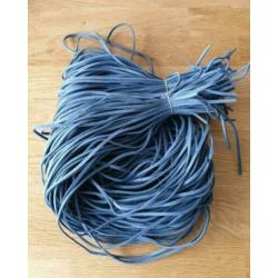 100x BLAUWE knooptouwtjes suède knutsel touw bandjes BLAUW