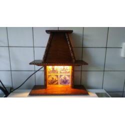 grootmoeders tijd mini haard met verlichting