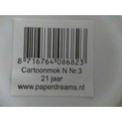 21 jaar kopje cadeau nieuw
