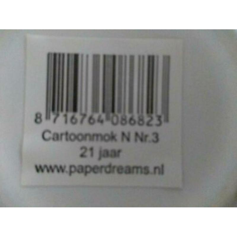 21 jaar kopje cadeau nieuw