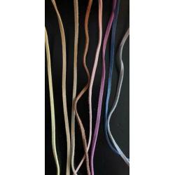 100x BLAUWE knooptouwtjes suède knutsel touw bandjes BLAUW