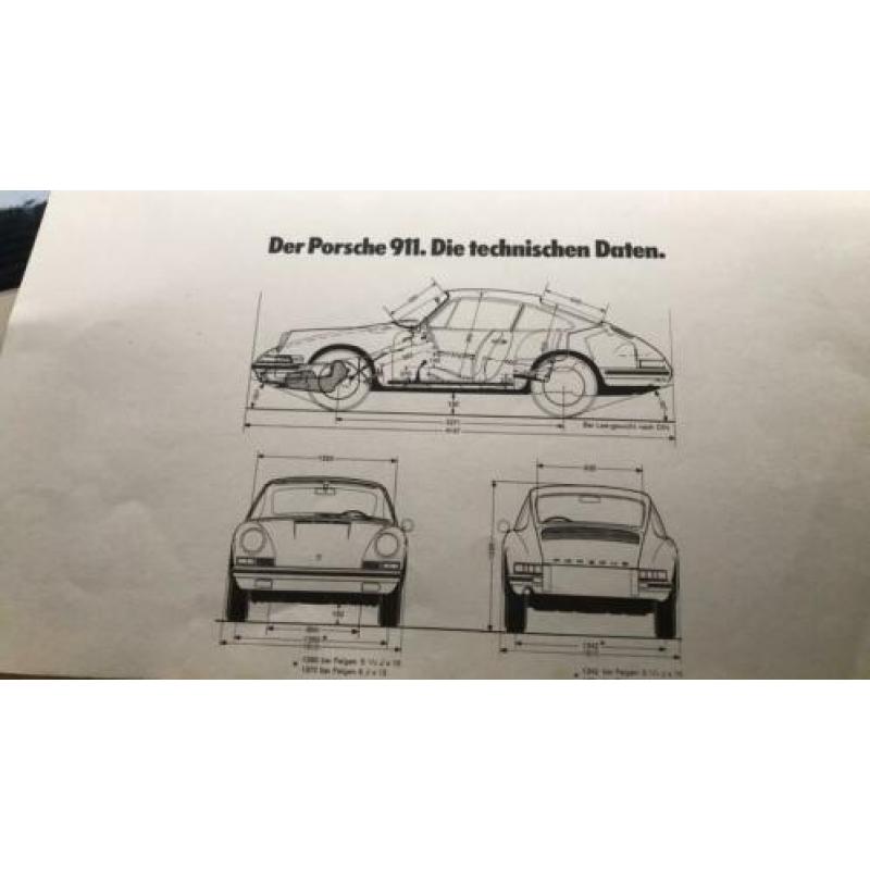 Porsche 911 prospekt plus technische daten