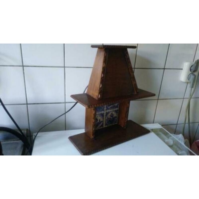 grootmoeders tijd mini haard met verlichting