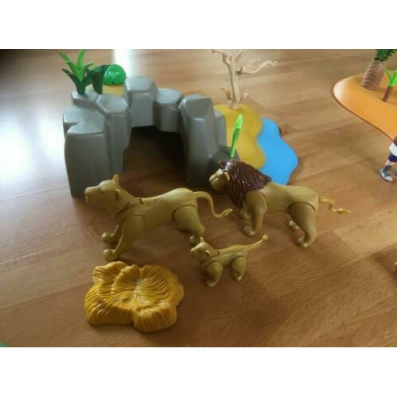 Mooi en groot set Playmobiel/ pyramide/egypte/dieren/boten e