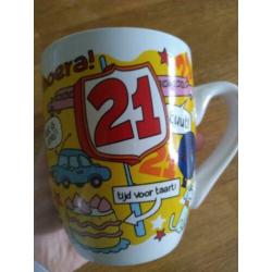 21 jaar kopje cadeau nieuw
