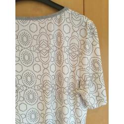 ZGAN Gerry Weber t-shirt wit met zilver opdruk maat 42