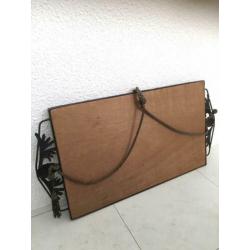 Vintage oude spiegel ijzer 72x38cm