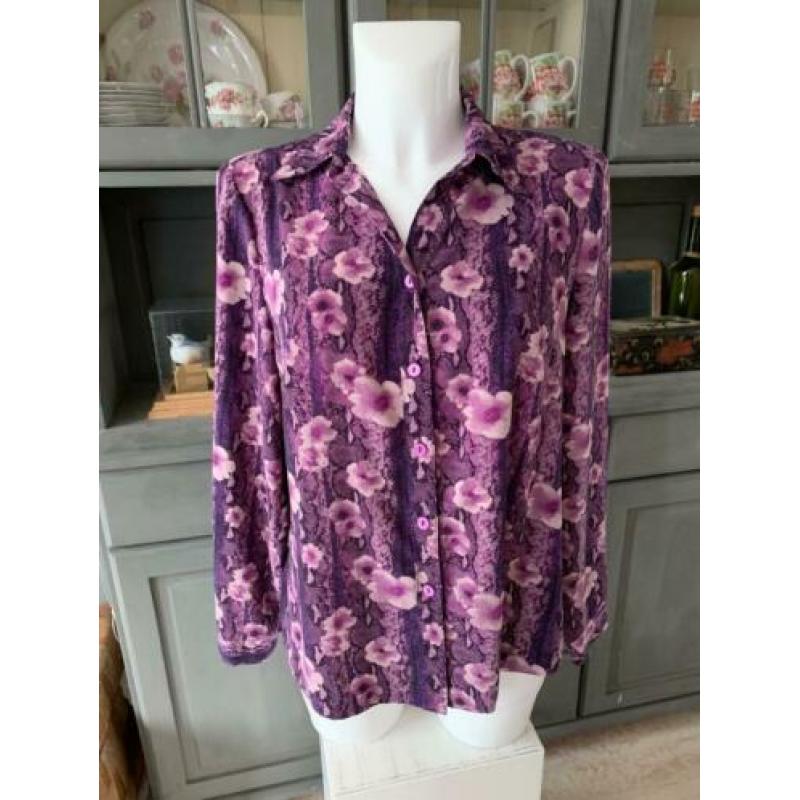 Geweldige vintage retro blouse maat 40