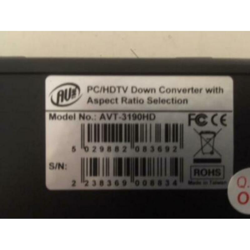 566. AU PC/HDTV down Converter Model: AVT-3190HD