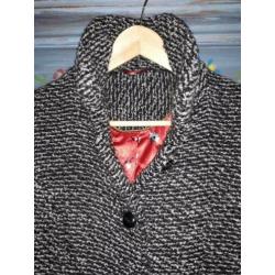 King Louie mantel zwart beige melee maat S/M