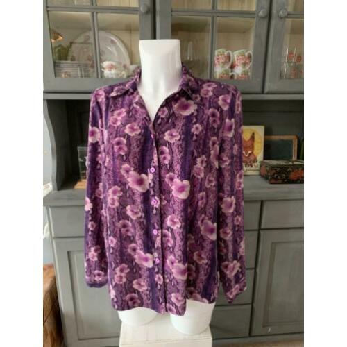 Geweldige vintage retro blouse maat 40