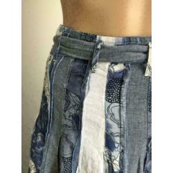 C454 NTS Not the Same: Maat 36=S rok rokje blauw/wit