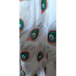 Prachtige lange rok met pauwen print maat 36/38