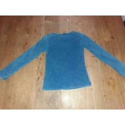 CARBONE shirtje maat 116 jeanslook