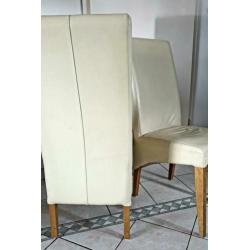 Faux leather eetkamer stoelen (6)