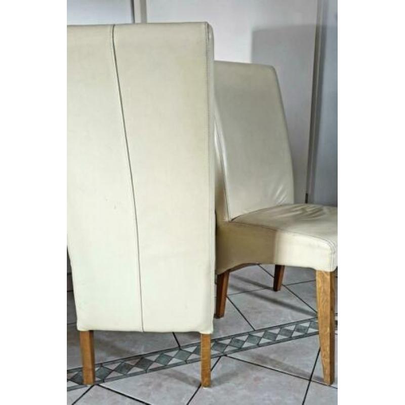Faux leather eetkamer stoelen (6)