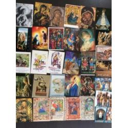 Partij van 150 religieuze ansichten nieuw/gebruikt 650 gram